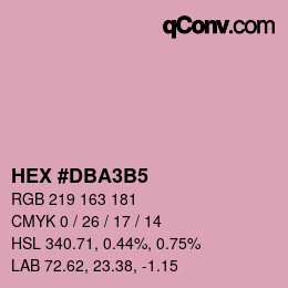 Color code: HEX #DBA3B5 | qconv.com