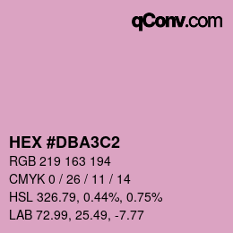 カラーコード: HEX #DBA3C2 | qconv.com
