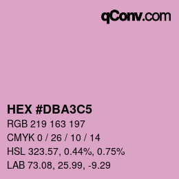 Color code: HEX #DBA3C5 | qconv.com