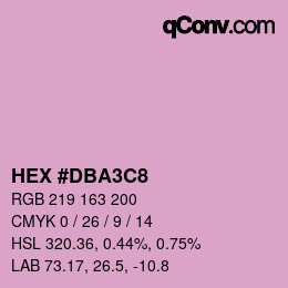 Color code: HEX #DBA3C8 | qconv.com