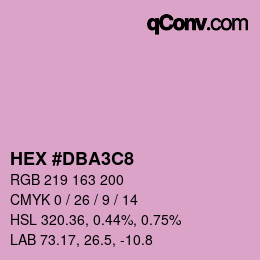 カラーコード: HEX #DBA3C8 | qconv.com