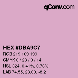 カラーコード: HEX #DBA9C7 | qconv.com