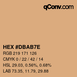 Farbcode: HEX #DBAB7E | qconv.com