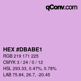 カラーコード: HEX #DBABE1 | qconv.com