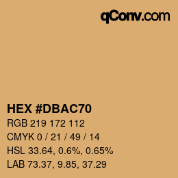 Color code: HEX #DBAC70 | qconv.com