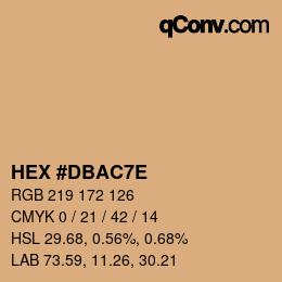 カラーコード: HEX #DBAC7E | qconv.com