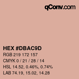 カラーコード: HEX #DBAC9D | qconv.com