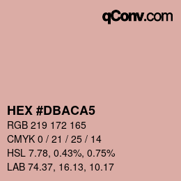 Color code: HEX #DBACA5 | qconv.com