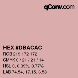 カラーコード: HEX #DBACAC | qconv.com