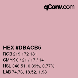 Color code: HEX #DBACB5 | qconv.com