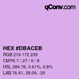カラーコード: HEX #DBACEB | qconv.com
