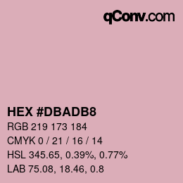 Color code: HEX #DBADB8 | qconv.com