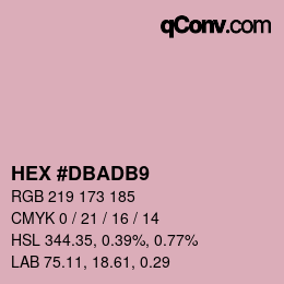 カラーコード: HEX #DBADB9 | qconv.com