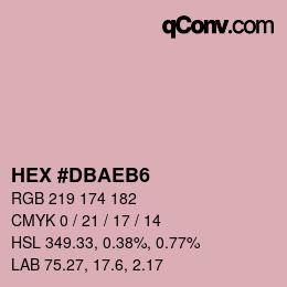 Color code: HEX #DBAEB6 | qconv.com