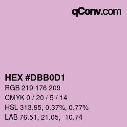Color code: HEX #DBB0D1 | qconv.com