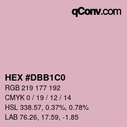 カラーコード: HEX #DBB1C0 | qconv.com