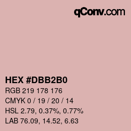 Color code: HEX #DBB2B0 | qconv.com