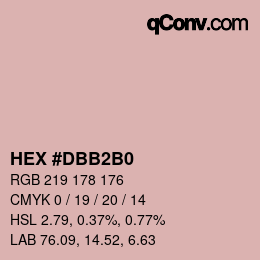 Color code: HEX #DBB2B0 | qconv.com