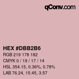 Color code: HEX #DBB2B6 | qconv.com