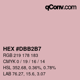 Farbcode: HEX #DBB2B7 | qconv.com