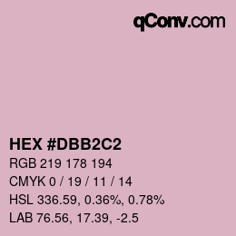 Farbcode: HEX #DBB2C2 | qconv.com