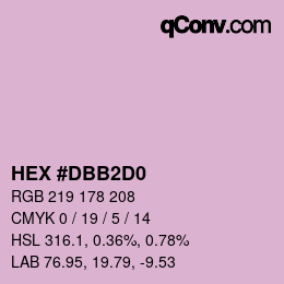 Color code: HEX #DBB2D0 | qconv.com