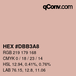 Color code: HEX #DBB3A8 | qconv.com