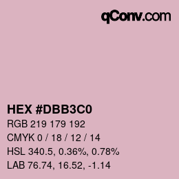 カラーコード: HEX #DBB3C0 | qconv.com