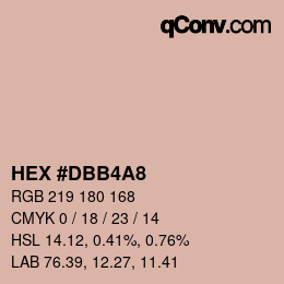 Color code: HEX #DBB4A8 | qconv.com