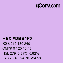 カラーコード: HEX #DBB4F0 | qconv.com