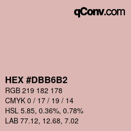 カラーコード: HEX #DBB6B2 | qconv.com