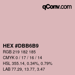 Color code: HEX #DBB6B9 | qconv.com