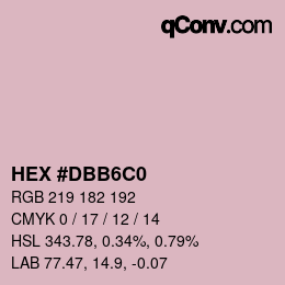 Color code: HEX #DBB6C0 | qconv.com
