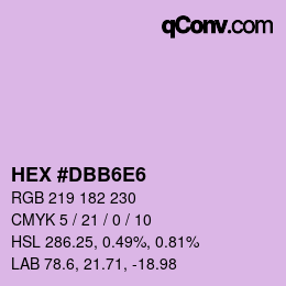 カラーコード: HEX #DBB6E6 | qconv.com
