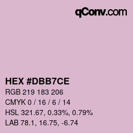 Color code: HEX #DBB7CE | qconv.com