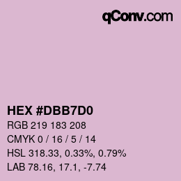 カラーコード: HEX #DBB7D0 | qconv.com