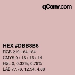 Color code: HEX #DBB8B8 | qconv.com