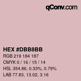 Color code: HEX #DBB8BB | qconv.com