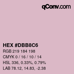 Color code: HEX #DBB8C6 | qconv.com