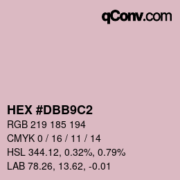 Color code: HEX #DBB9C2 | qconv.com