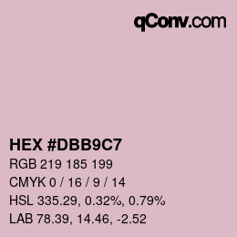 カラーコード: HEX #DBB9C7 | qconv.com