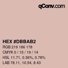 カラーコード: HEX #DBBAB2 | qconv.com