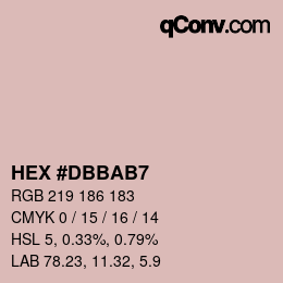 Color code: HEX #DBBAB7 | qconv.com