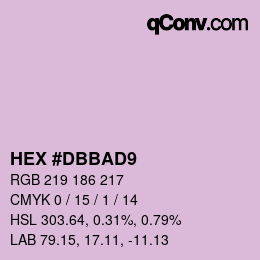 カラーコード: HEX #DBBAD9 | qconv.com