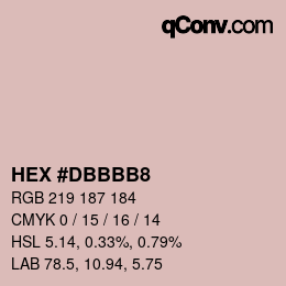 Color code: HEX #DBBBB8 | qconv.com