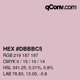 Color code: HEX #DBBBC5 | qconv.com