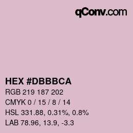 カラーコード: HEX #DBBBCA | qconv.com