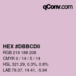 Color code: HEX #DBBCD0 | qconv.com