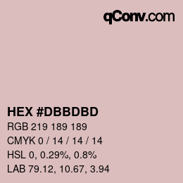 Farbcode: HEX #DBBDBD | qconv.com