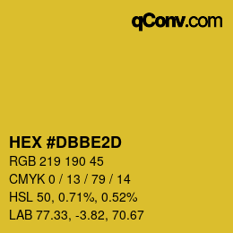 Color code: HEX #DBBE2D | qconv.com